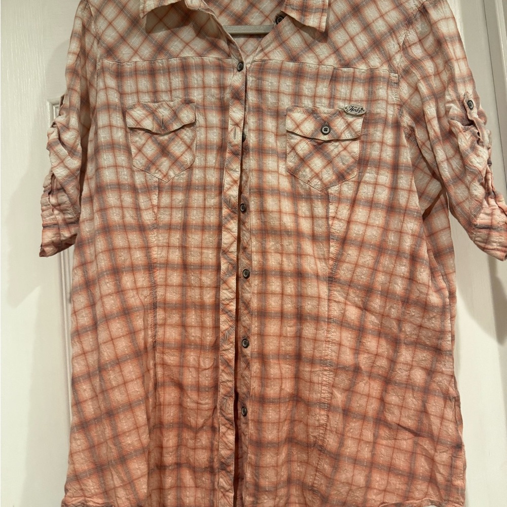 Women’s Harley Davidson plaid shirt